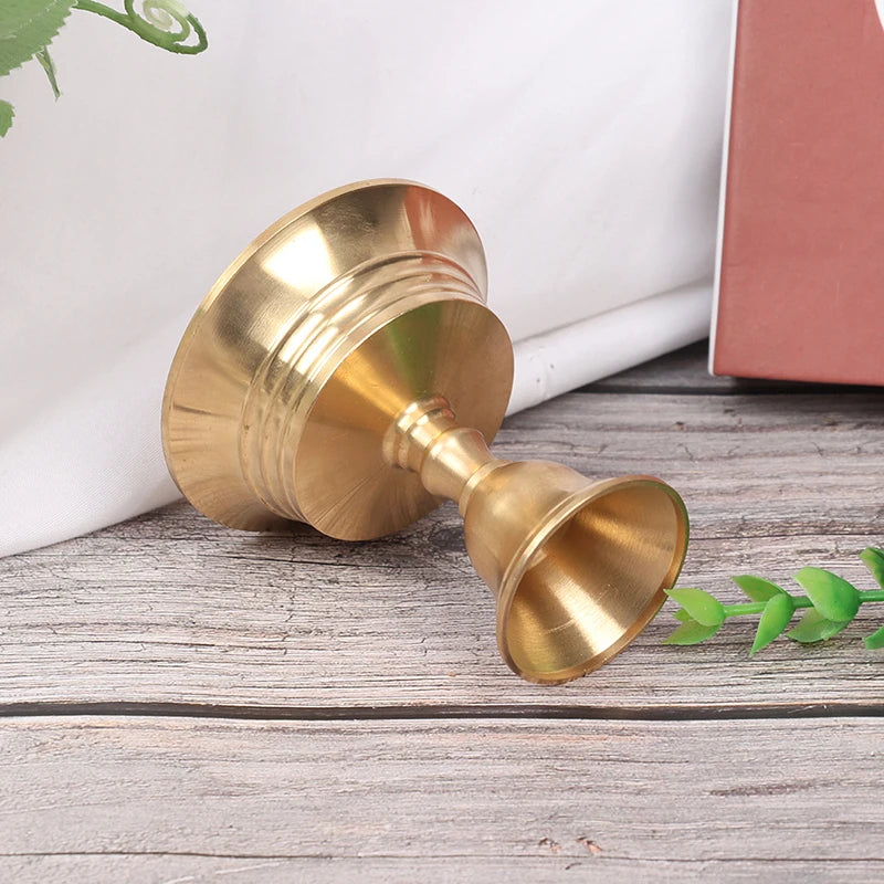 Golden Copper Alloy Candle Holder