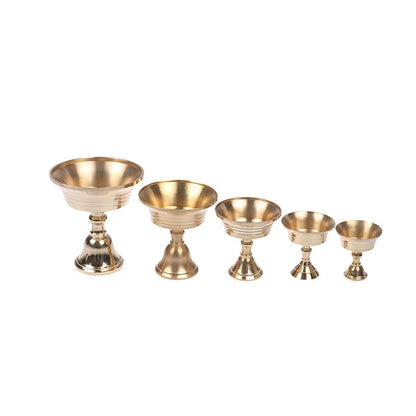 Golden Copper Alloy Candle Holder