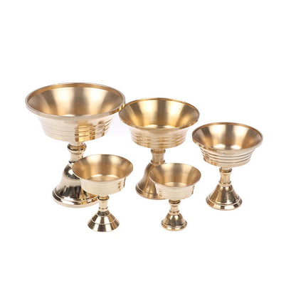 Golden Copper Alloy Candle Holder