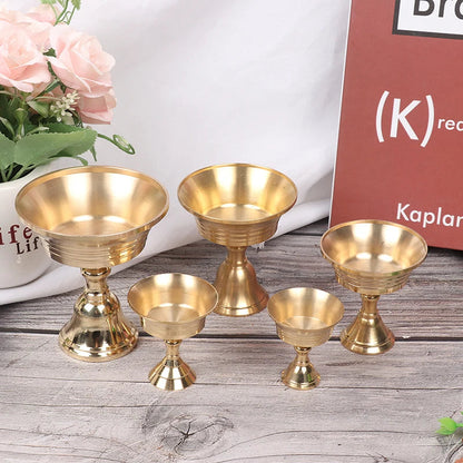 Golden Copper Alloy Candle Holder