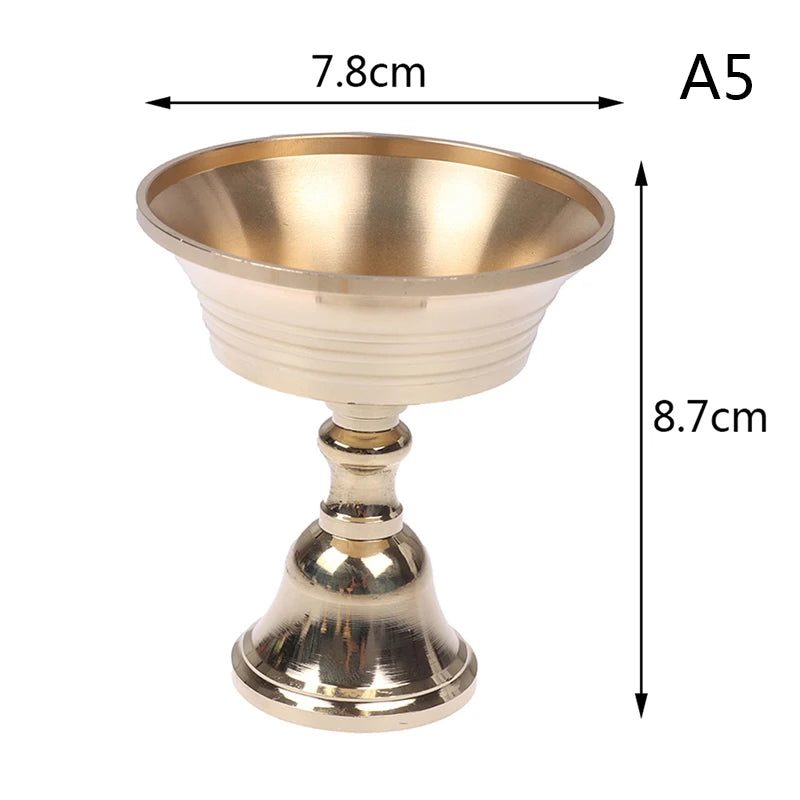 Golden Copper Alloy Candle Holder