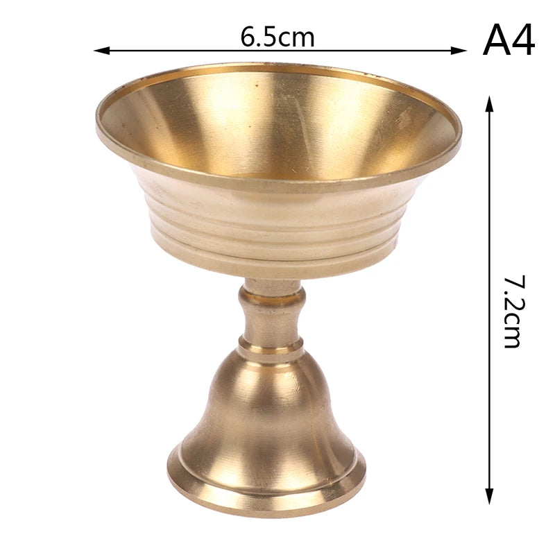 Golden Copper Alloy Candle Holder