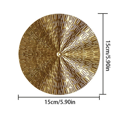 Golden Irregular Round Metal Wall Art