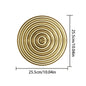 Golden Irregular Round Metal Wall Art