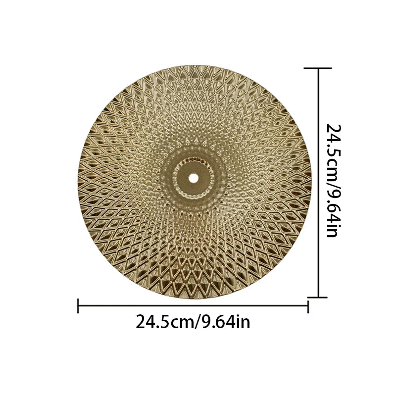 Golden Irregular Round Metal Wall Art