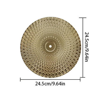 Golden Irregular Round Metal Wall Art