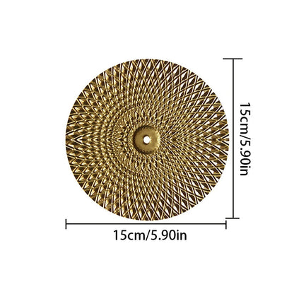 Golden Irregular Round Metal Wall Art