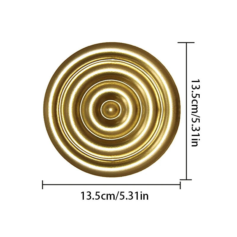 Golden Irregular Round Metal Wall Art