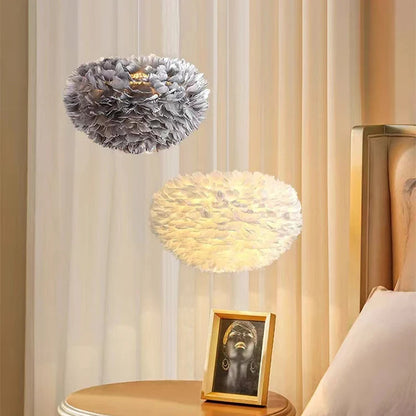 Goose Feather Chandelier - Warm Elegance