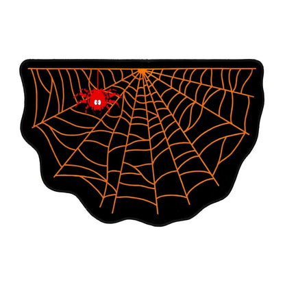 Gothic Black Spider Web Rug