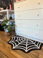 Gothic Black Spider Web Rug