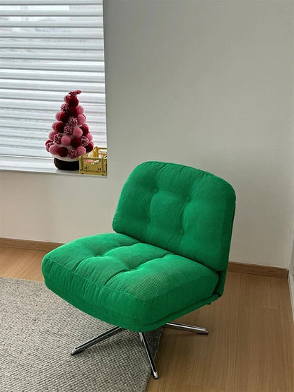 Green Corduroy Luxury Single Sofa Chair