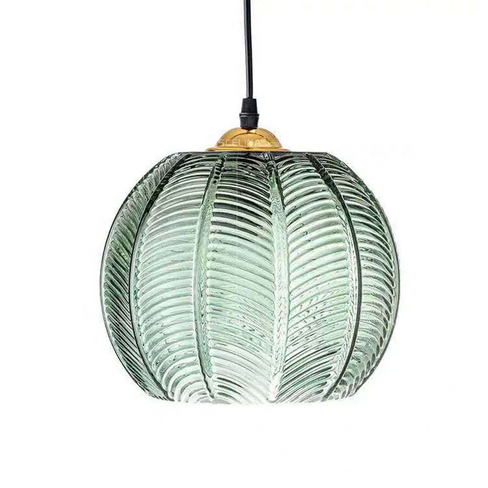 Green Leaf Nordic Glass Pendant Light