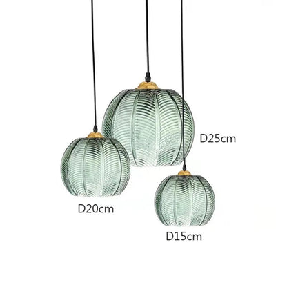 Green Leaf Nordic Glass Pendant Light