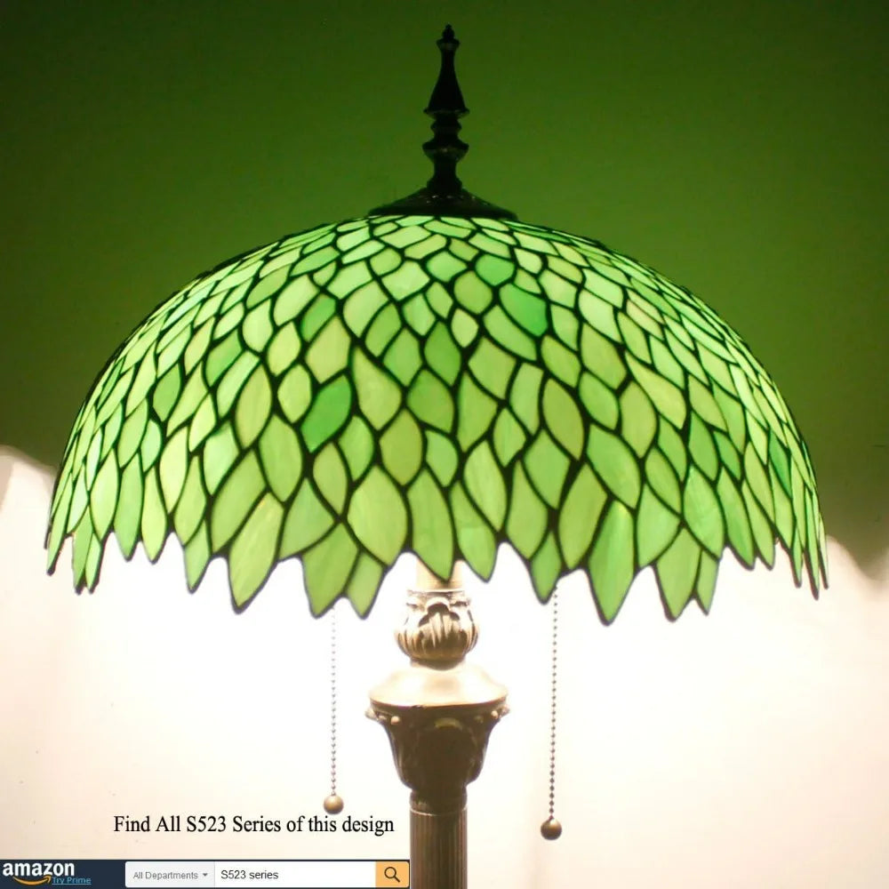 Green Wisteria Tiffany Floor Lamp