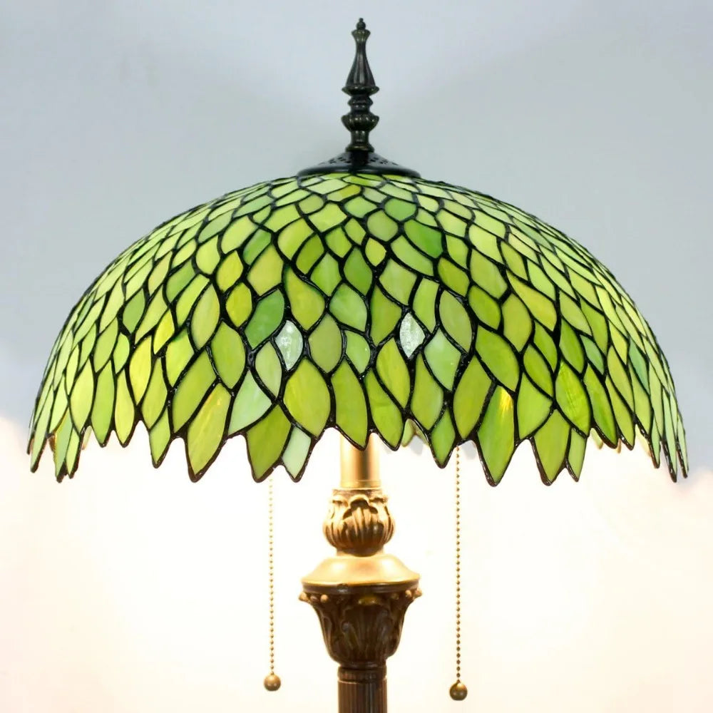 Green Wisteria Tiffany Floor Lamp