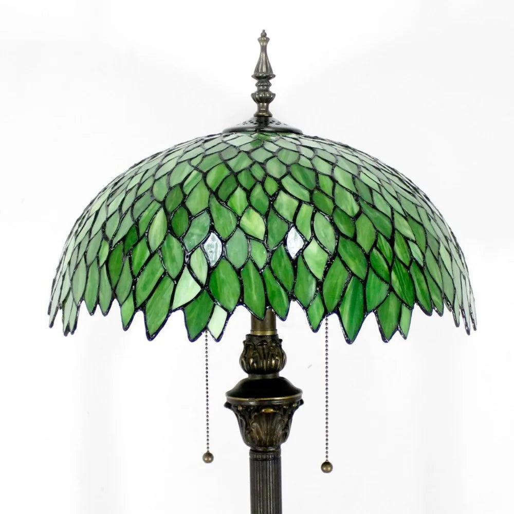 Green Wisteria Tiffany Floor Lamp