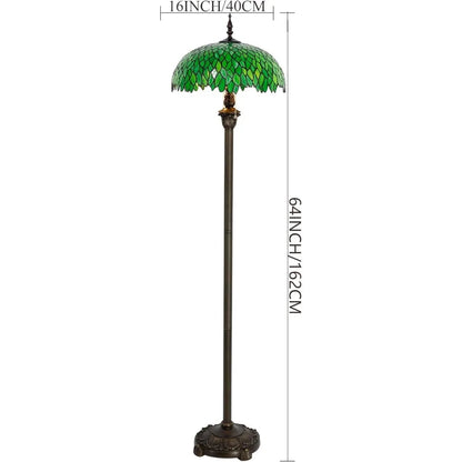 Green Wisteria Tiffany Floor Lamp