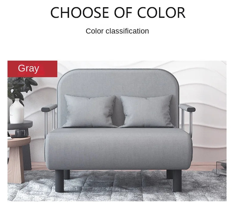 Grey 65CM Folding Sofa Bed