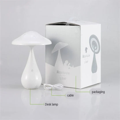 DecorBites™ LED Mushroom Table Lamp for Bedroom, Touch Switch Night Light, Home Decor Art Lighting