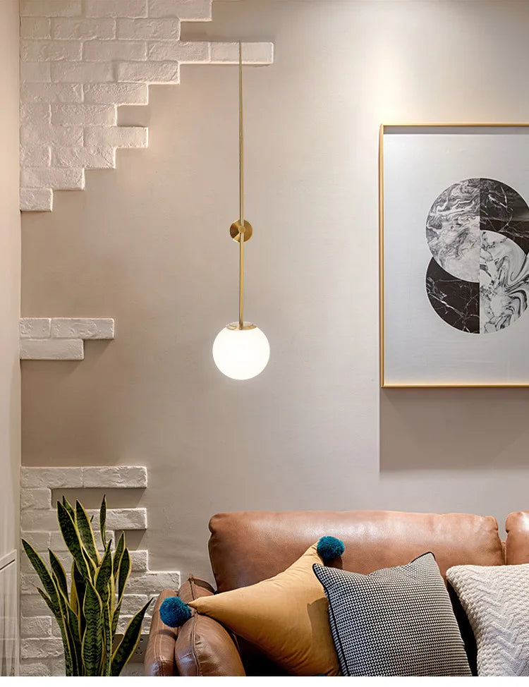 ديكوربايتس™ مصابيح حائط LED على شكل كرة زجاجية بتصميم عصري من الشمعدانات الداخلية لغرفة المعيشة وغرفة الطعام وغرفة النوم