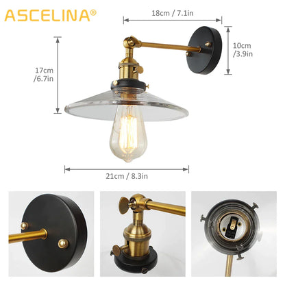 DecorBites™ Japanese Glass Wall Light Retro Modern Wall Lamps for Home Lighting