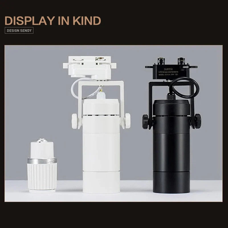 كشاف LED قابل للتعتيم من DecorBites™ بقوة 25 واط: زاوية شعاع قابلة للتعديل، وإضاءة مسار عالية الجودة