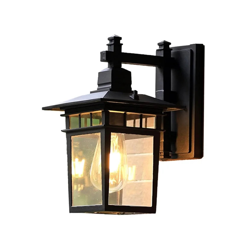 DecorBites™ LED Outdoor Wall Lamp | Retro Black Sconces | Waterproof Decorative Light