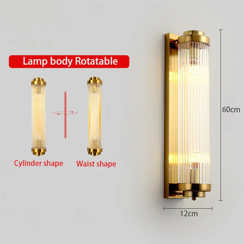 DecorBites™ Crystal Wall Lamp: Modern Minimalist Luxury LED Lights for Living Room, Bedroom & Aisle