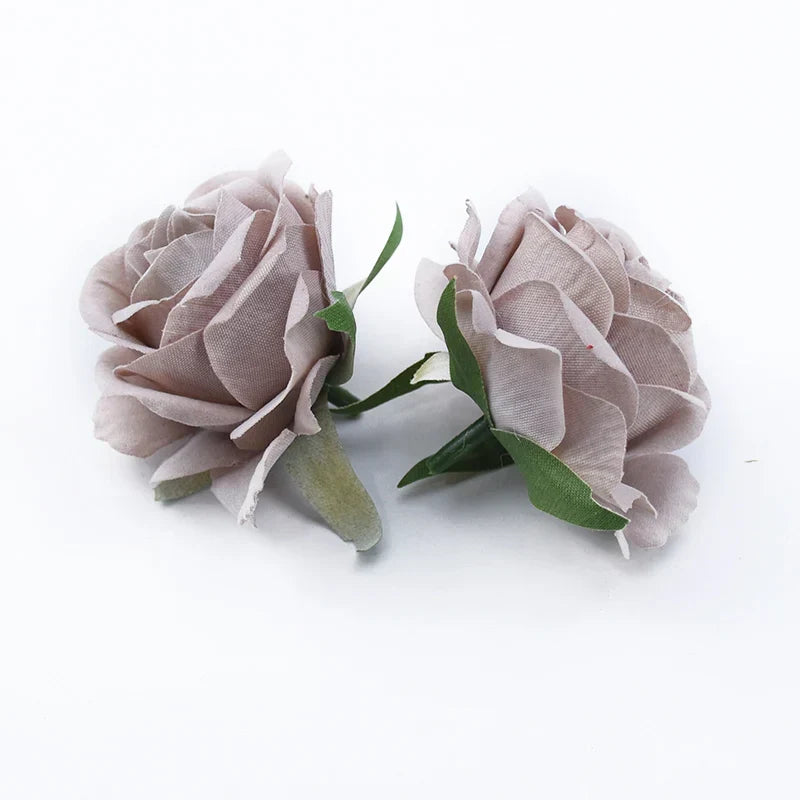 ديكور بايتس™ - رؤوس ورود 6 سم - زهور زفاف اصطناعية - ديكور منزلي