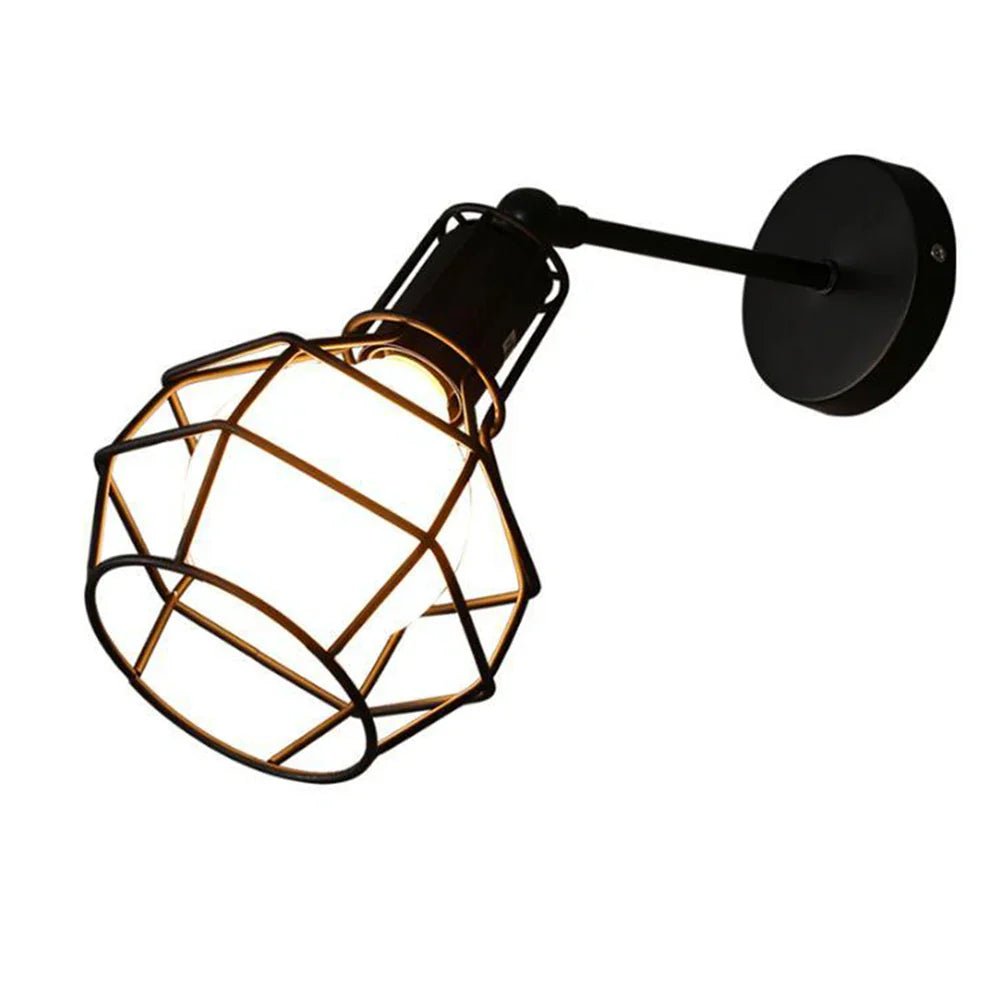 DecorBites™ Industrial Loft LED Cage Wall Light Sconce - Modern Home Lighting Fixture