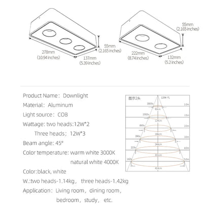 مصباح سقف LED رفيع للغاية من DecorBites™ بقوة 24 واط لغرفة المعيشة