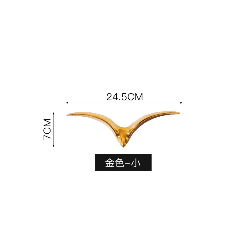 DecorBites™ Bird Ceramic Pendant Wall Decor Gold Seagull Wild Goose Modern Home