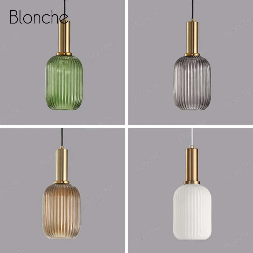 DecorBites™ LED Gold Chandelier Stained Glass Pendant Lamps for Home Decoration