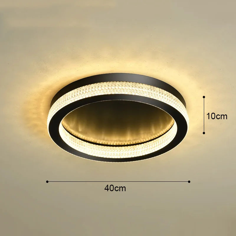 ثريا كريستالية من DecorBites™‎ بإضاءة LED باللون الأسود الذهبي لغرفة المعيشة وغرفة النوم