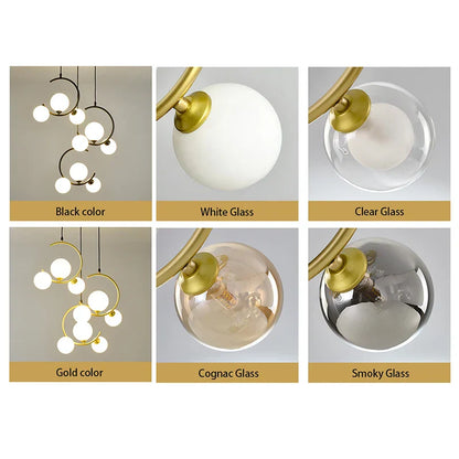 DecorBites™ Glass Ball Pendant Light | Modern Nordic G9 LED Lamp for Living Room & Bedroom