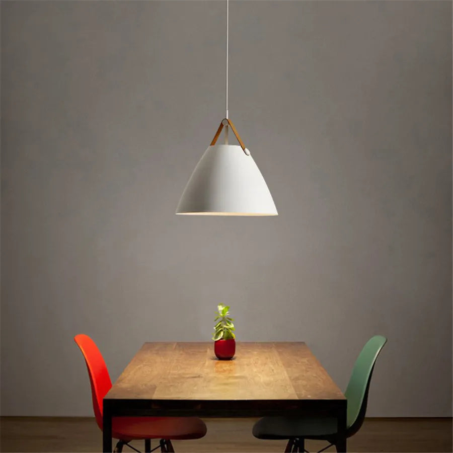 DecorBites™ Leather and Iron Finish Pendant Light Fixture for Kitchen Dinning Living Room