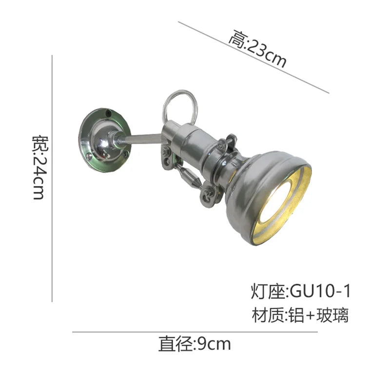 Aplique de pared industrial retro DecorBites™ de aluminio fundido, estilo medieval, para hogar, oficina o cafetería.