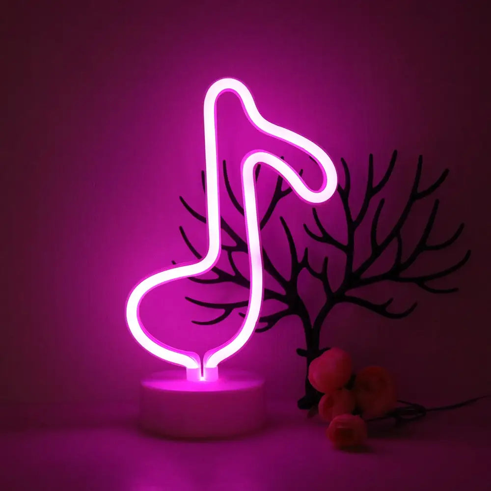 DecorBites™ USB LED Neon Sign Light Holiday Flamingo Night Lamp Xmas Party Wedding Decoration Home Gift cloud Heart