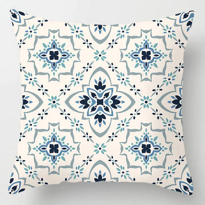 أغطية وسائد DecorBites™‎ بخطوط هندسية رخامية زرقاء لتزيين أريكة السيارة