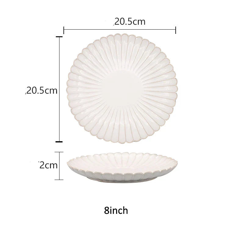 DecorBites™ Ceramic White Glaze Dinnerware Set