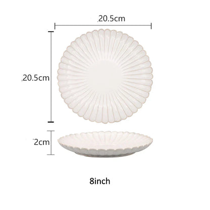 DecorBites™ Ceramic White Glaze Dinnerware Set