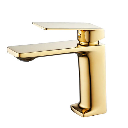 DecorBites™ Gold Basin Faucet: Modern Mixer Tap for Bathroom Sink, Hot & Cold Water Control