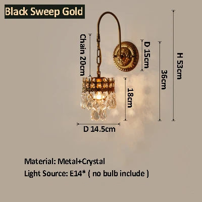 DecorBites™ Crystal Wall Lamp: Luxury Lighting for Bedroom, Living Room, Hotel, Cafe, Lobby