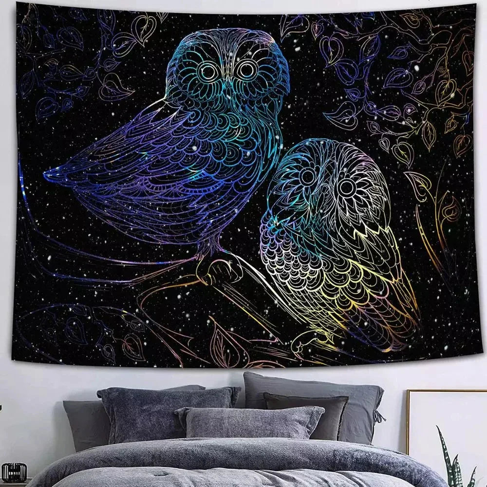 Decobites Psychedelic Galaxy Elk Wall Hanging Anime Tapestry