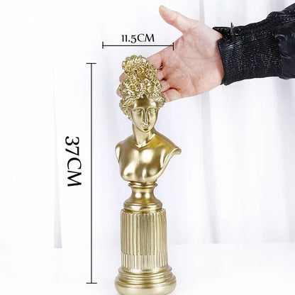 DecorBites™ Gold Resin Sculpture | Nordic Luxury Technology Decor for Home & Office