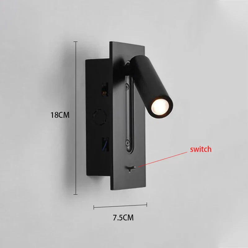 DecorBites™ LED Wall Lamp: Rotatable Aluminum Sconces for Home and Hotel Bedroom-Living Room Decor