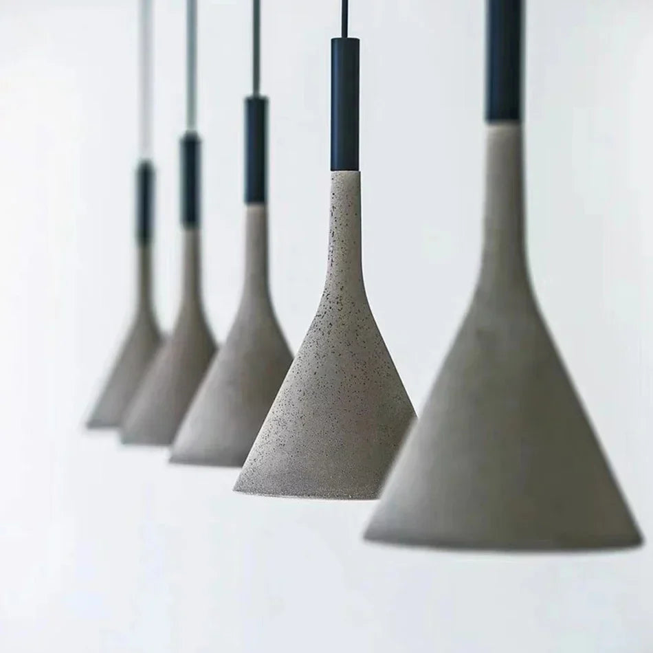 DecorBites™ Concrete Pendant Lights: Nordic Modern LED E27 Industrial Lamp for Home Decor