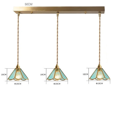 DecorBites™ Japanese Vintage Glass Copper LED Pendant Lamp for Bedroom, Bar, Cafe
