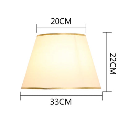 DecorBites™ Golden Edge Large Cloth Lampshade Cover for Bedroom Bedside Floor Lamp